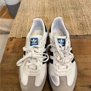 Adidas White and Black Samba Sneakers